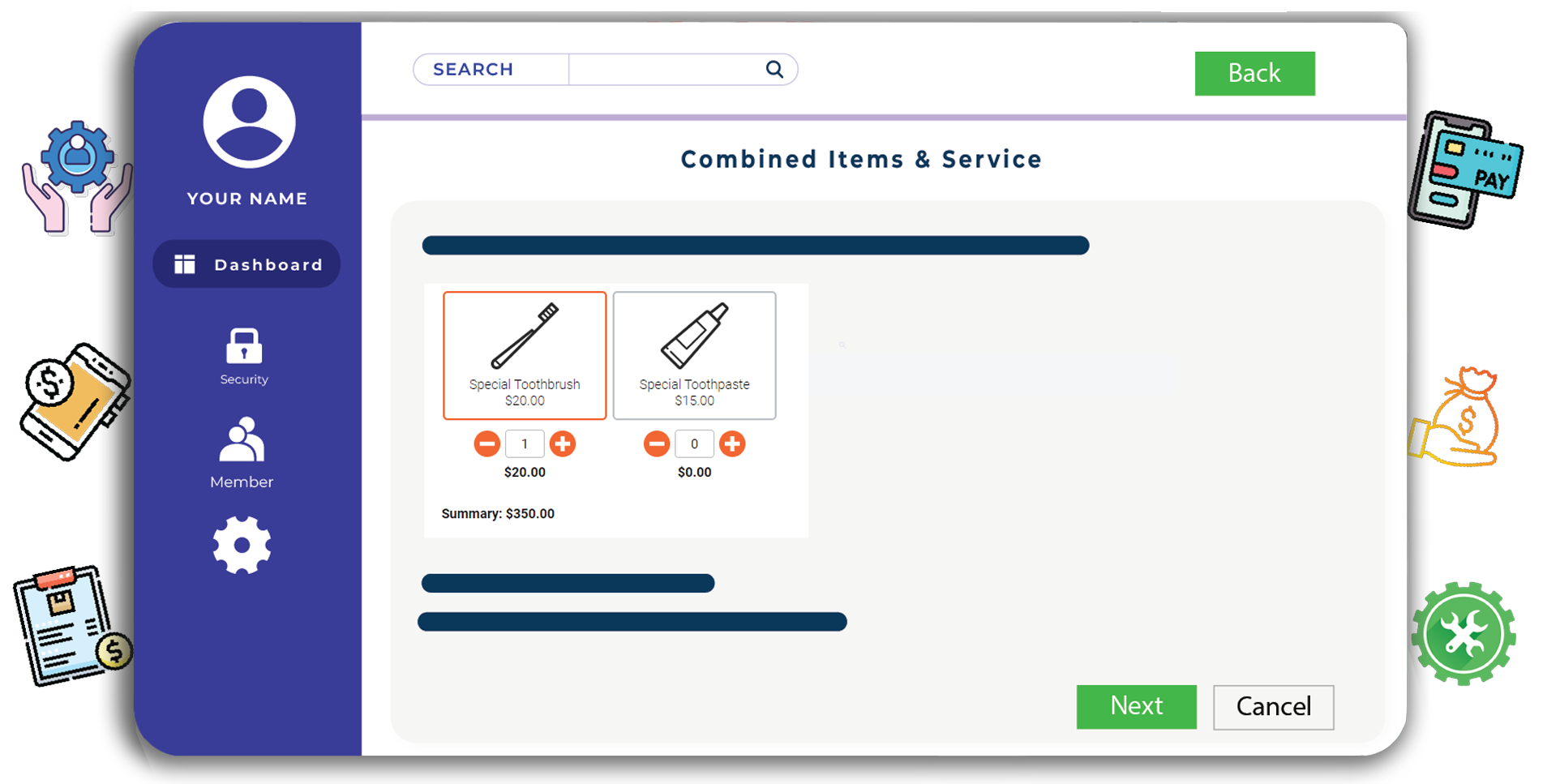 combined Services and item checkout